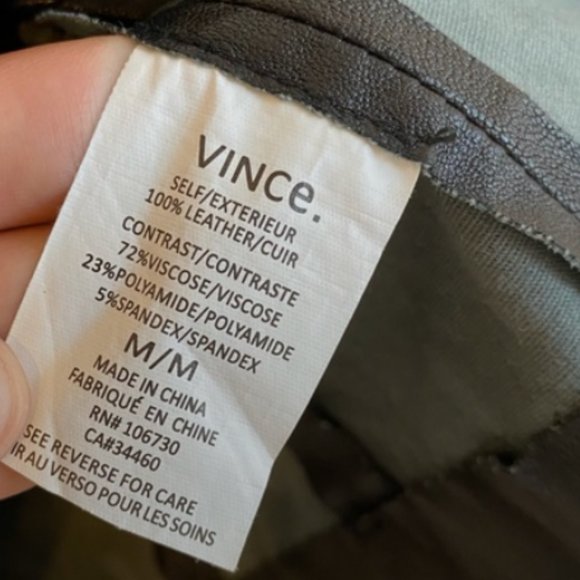 VINCE 100% Leather Sheath 1/2 Sleeve Dress SZ M - Picture 7 of 8